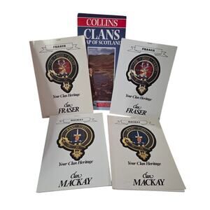 Lot 5 CLAN HERITAGE Books By Alan Mcnie Frasier Mackay Scottish